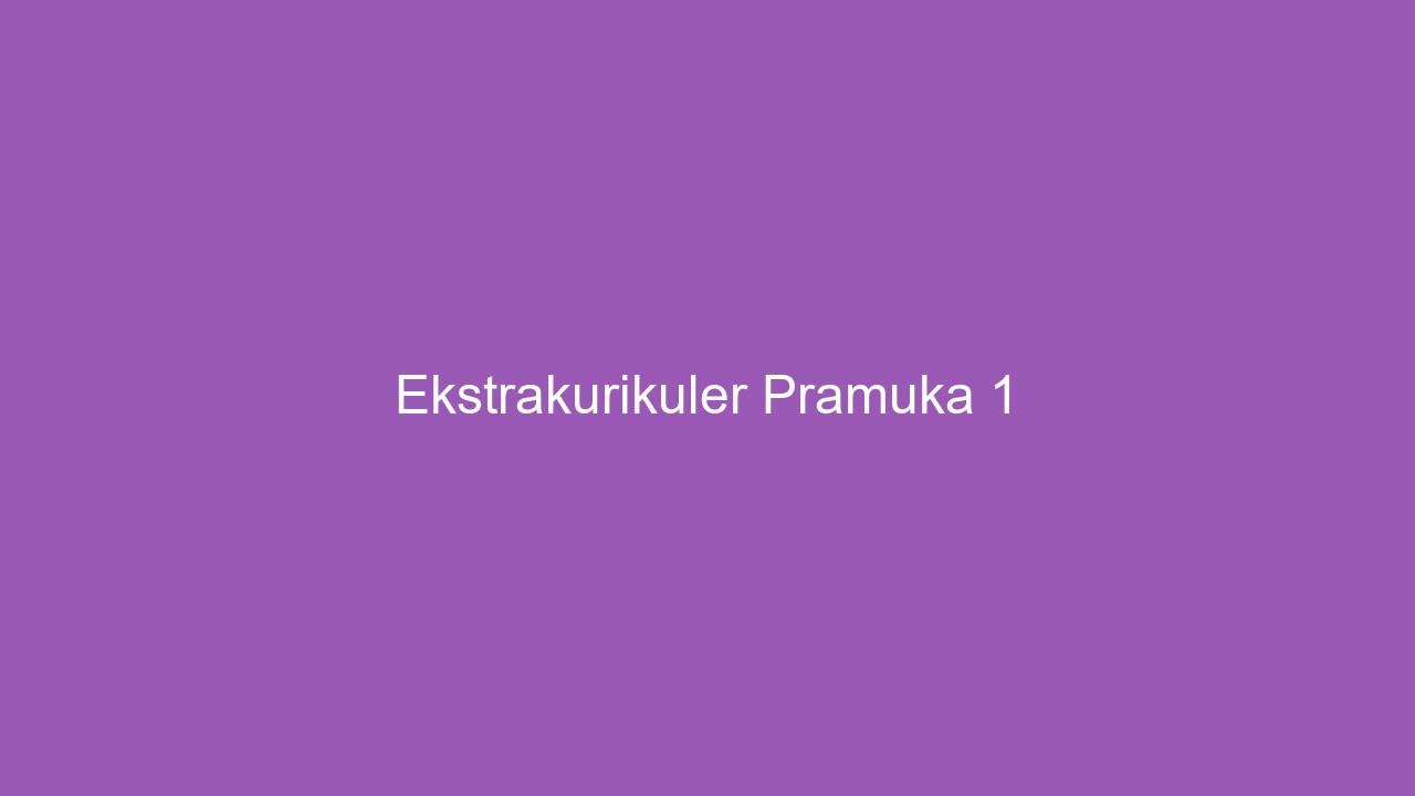 Ekstrakurikuler Pramuka